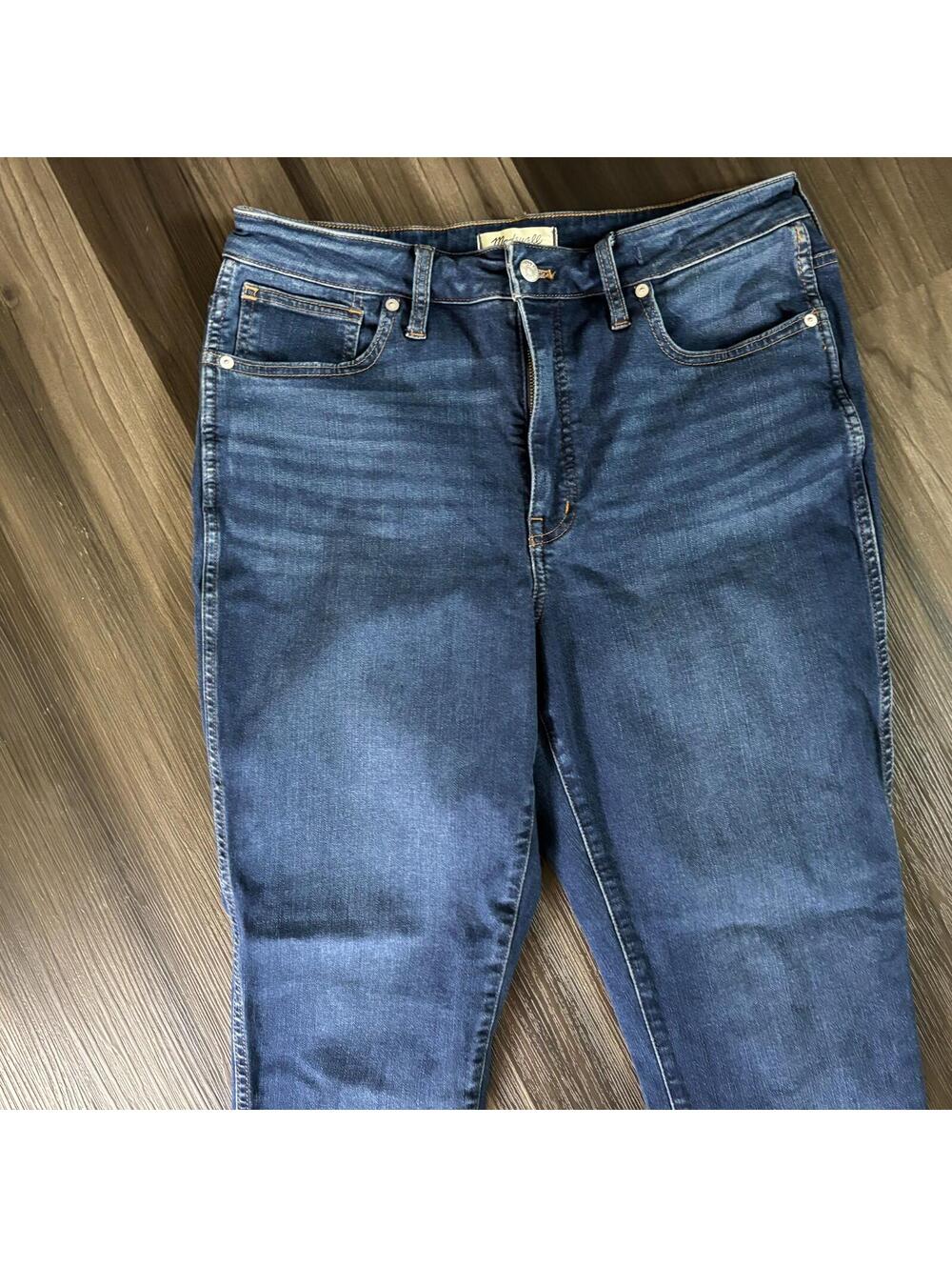 Madewell Curvy High Rise Skinny Jeans Women's Size 31 Blue Soft Knit Stretch - Picture 2 of 9